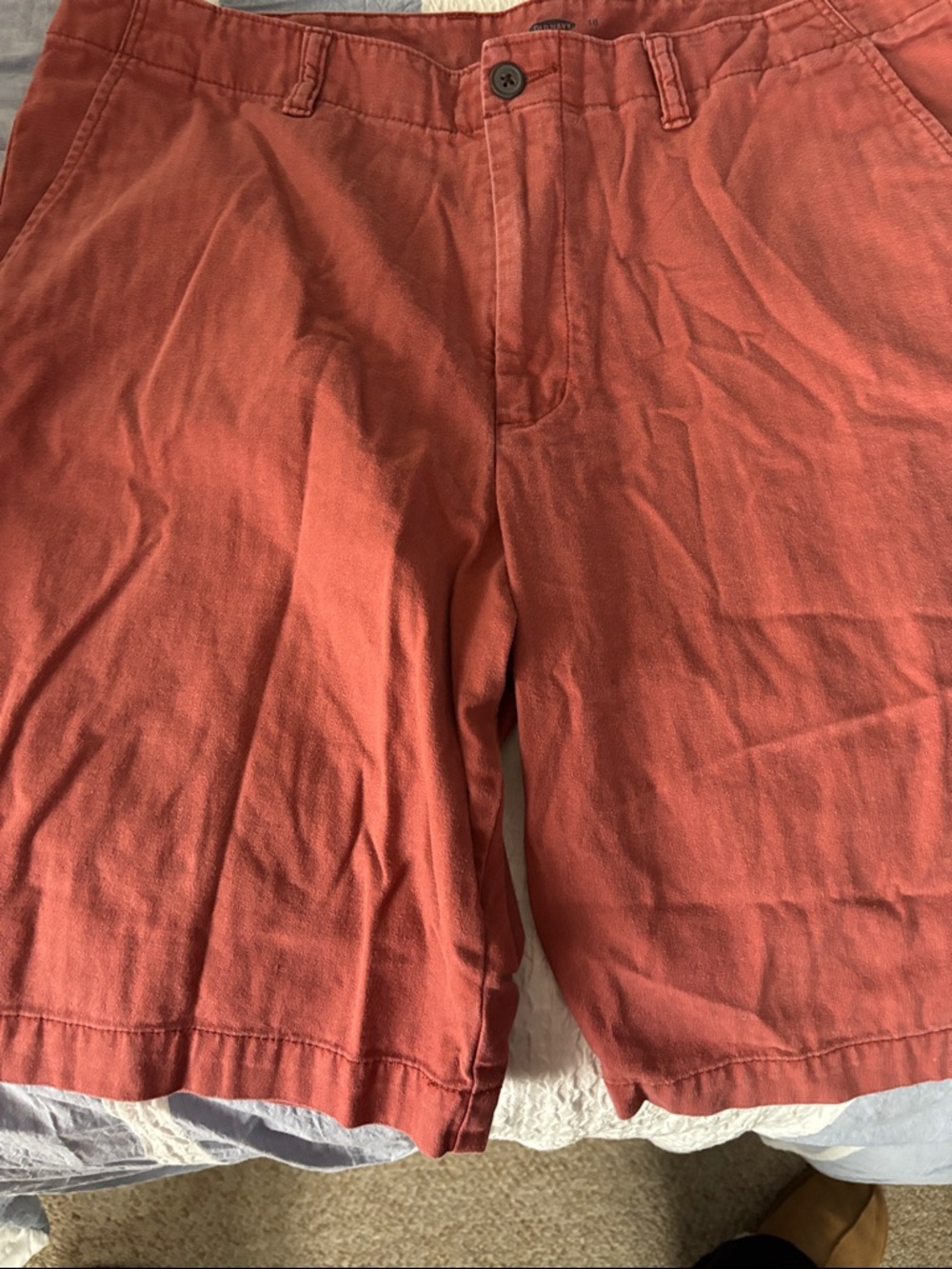 Old Navy Men's Coral-Red Flat Front Shorts